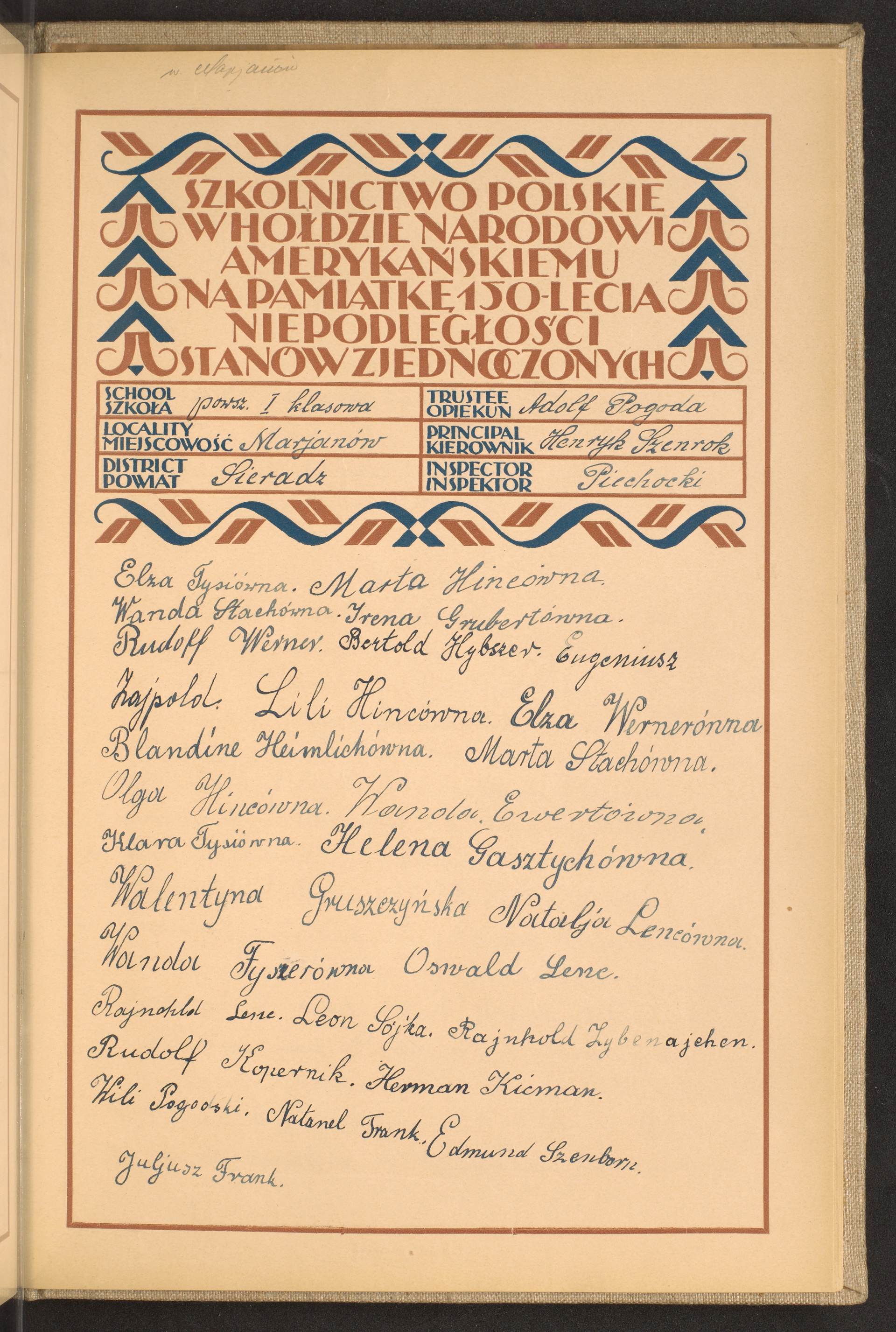 Podpis Adolf Pogoda na stronie nr 243 w tomie nr 108