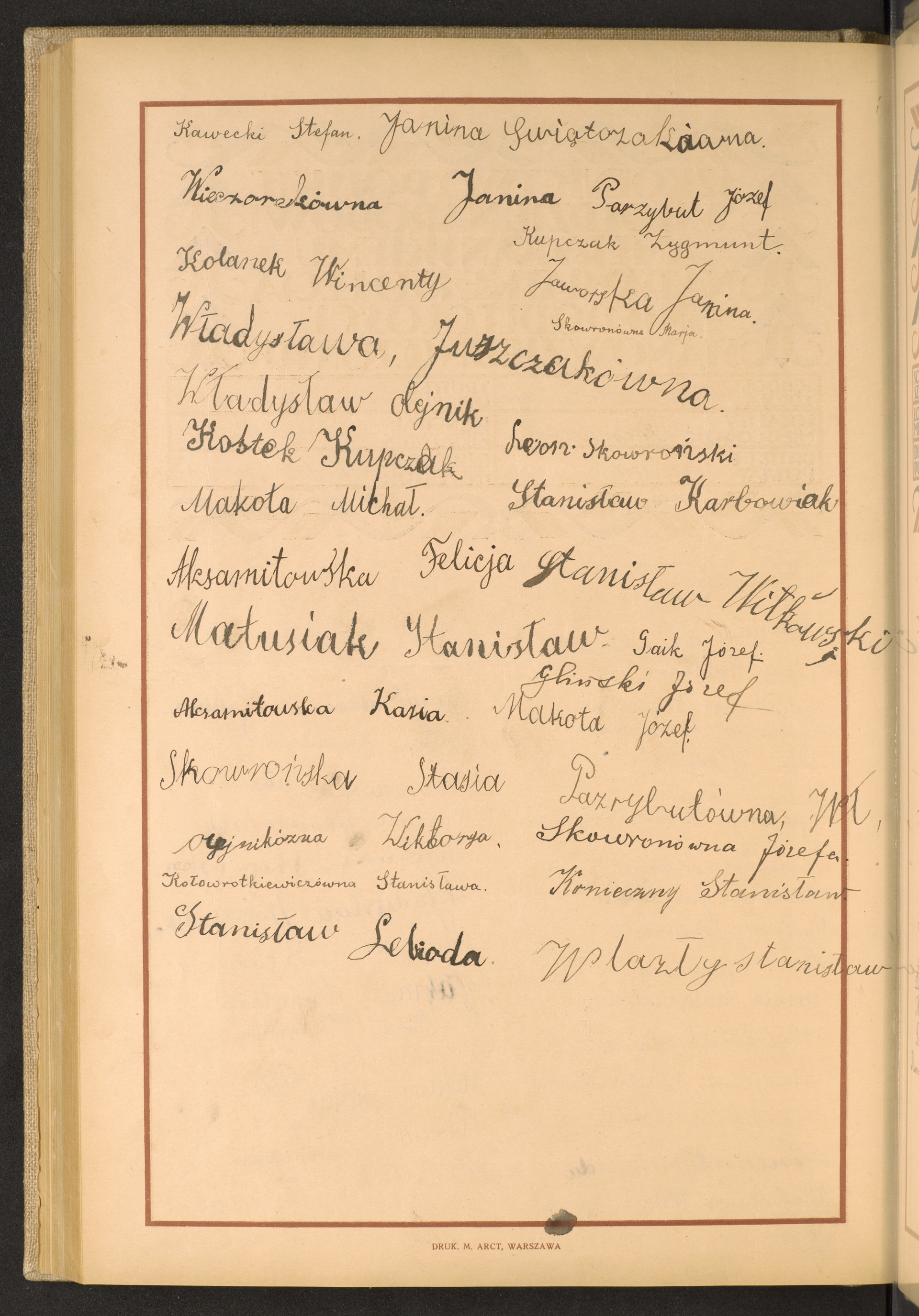 Podpis Stefan Kawecki na stronie nr 248 w tomie nr 108