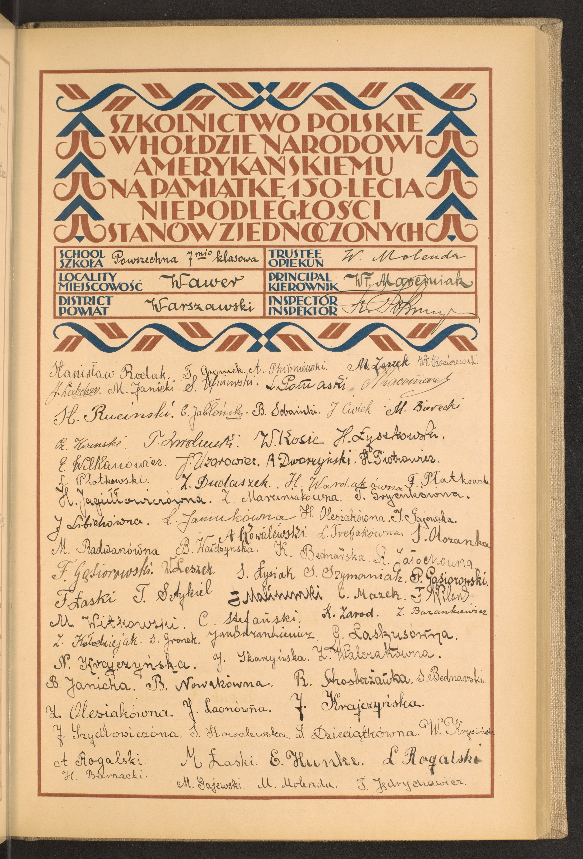 Podpis W. Molenda na stronie nr 43 w tomie nr 109