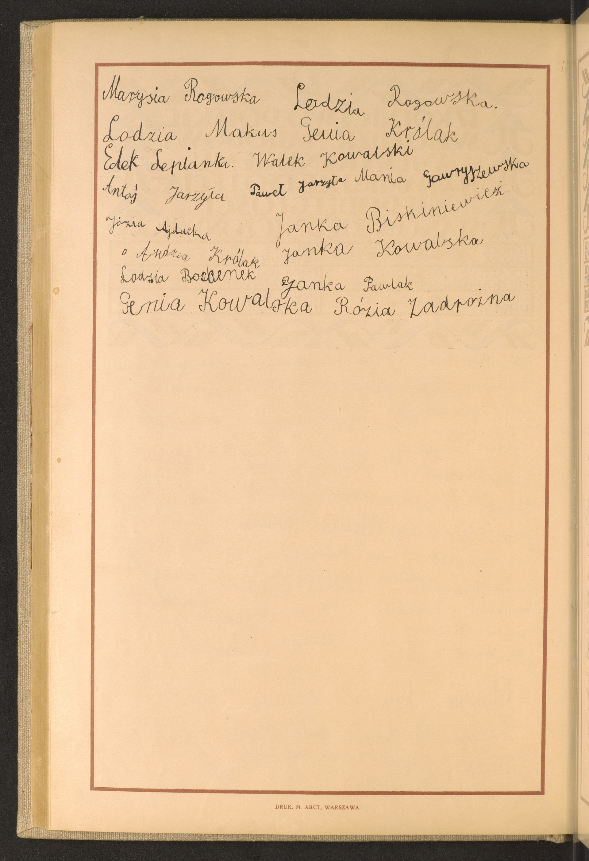 Podpis Maria Rogowska na stronie nr 130 w tomie nr 109