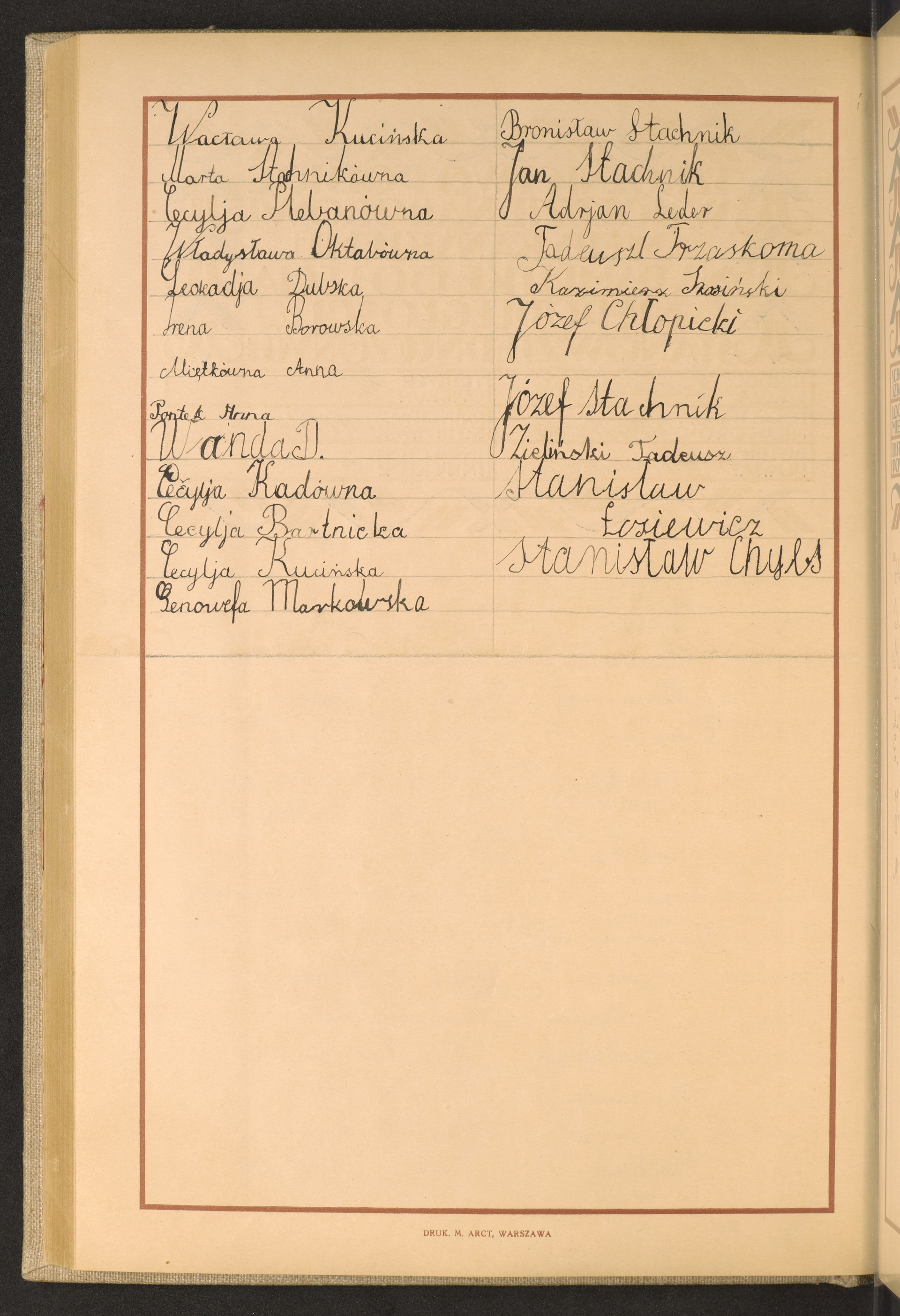 Podpis Stanisław Chybs na stronie nr 156 w tomie nr 109