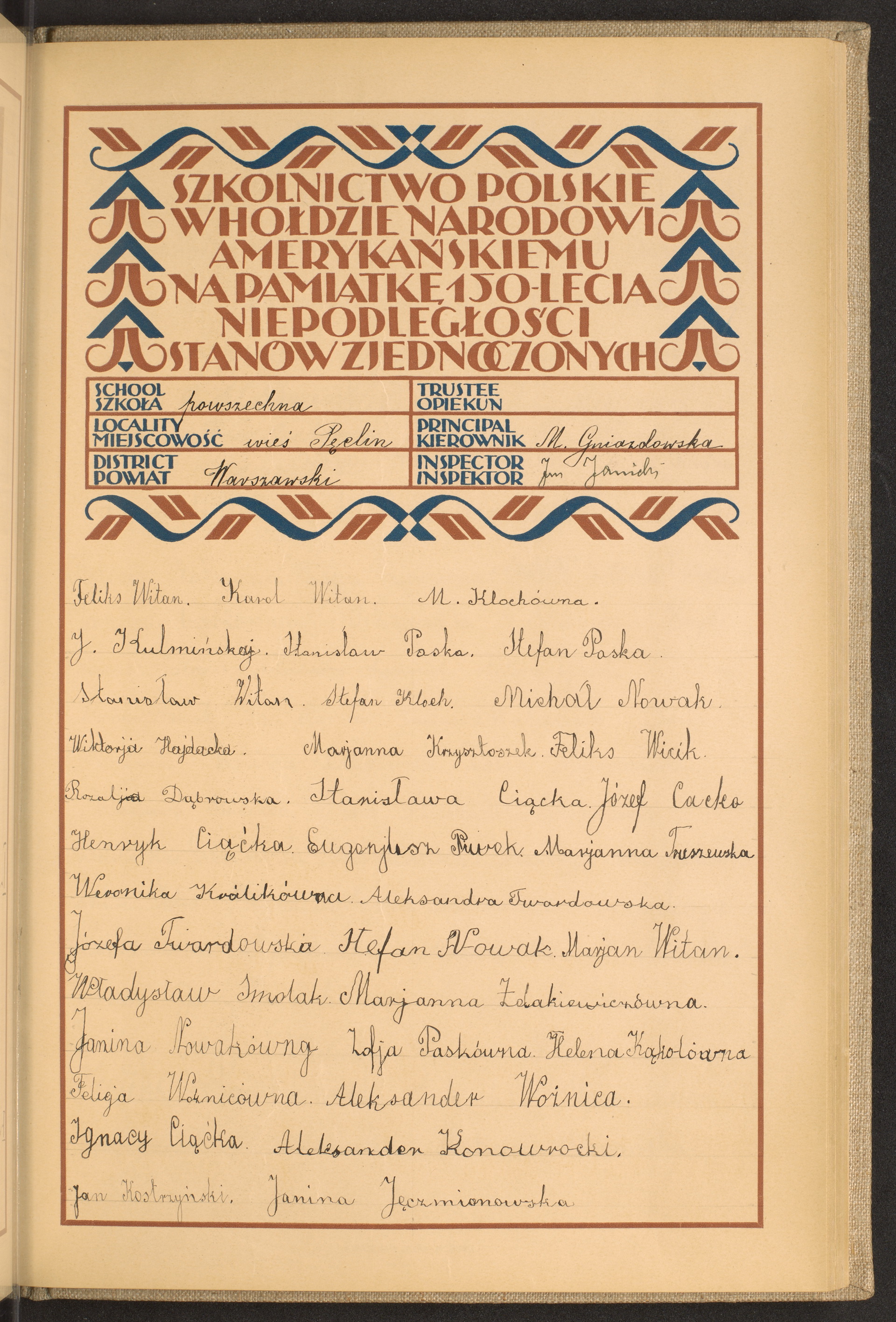 Podpis M. Gniazdowska na stronie nr 171 w tomie nr 109