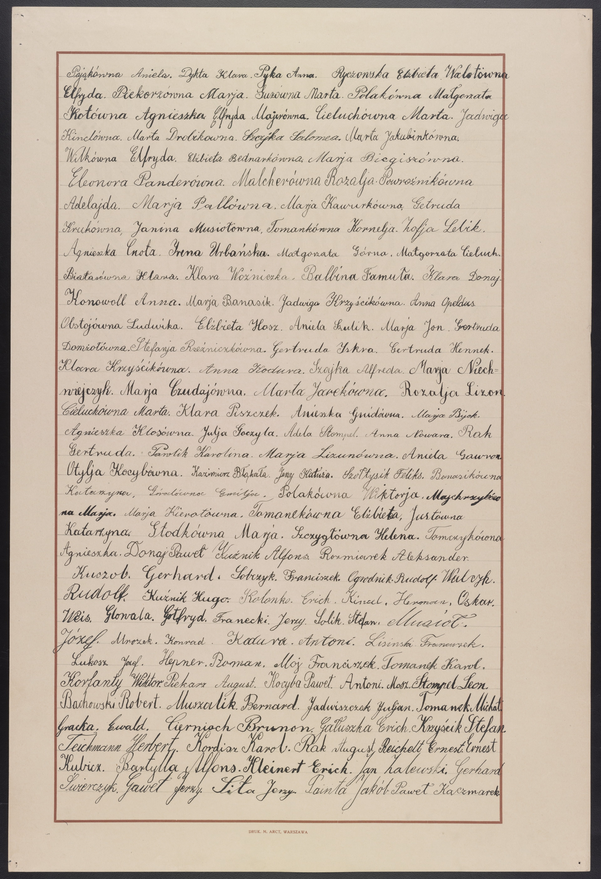 Podpis Aniela Pająk na stronie nr 95 w tomie nr 110