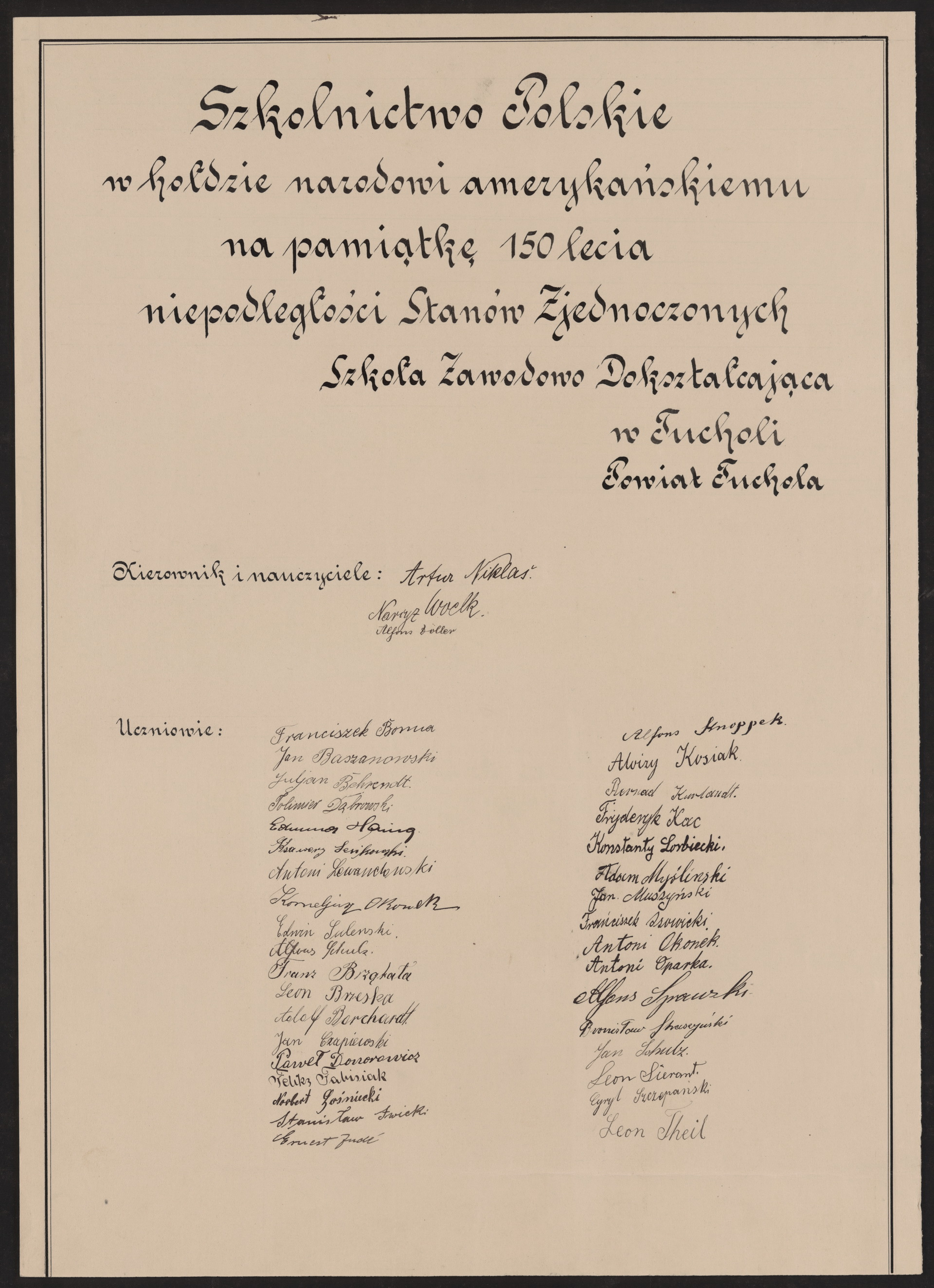 Podpis Fryderyk Kac na stronie nr 133 w tomie nr 110