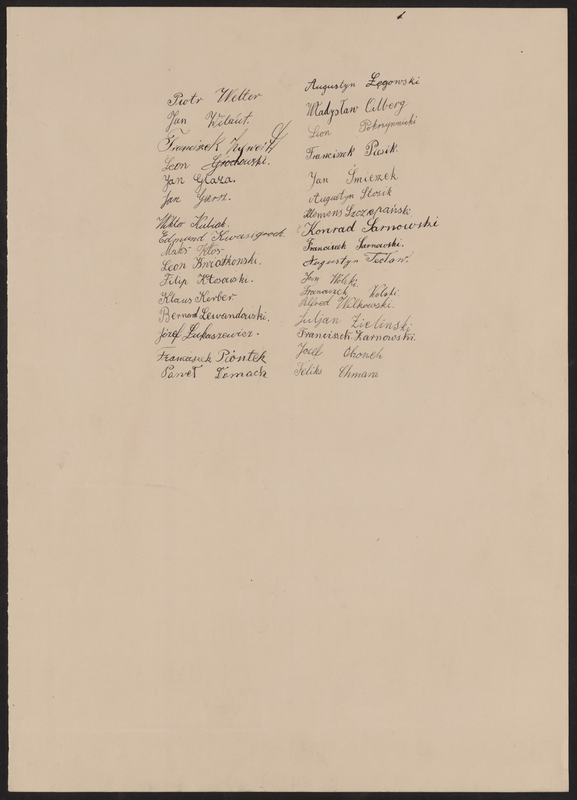 Podpis Piotr Welter na stronie nr 134 w tomie nr 110